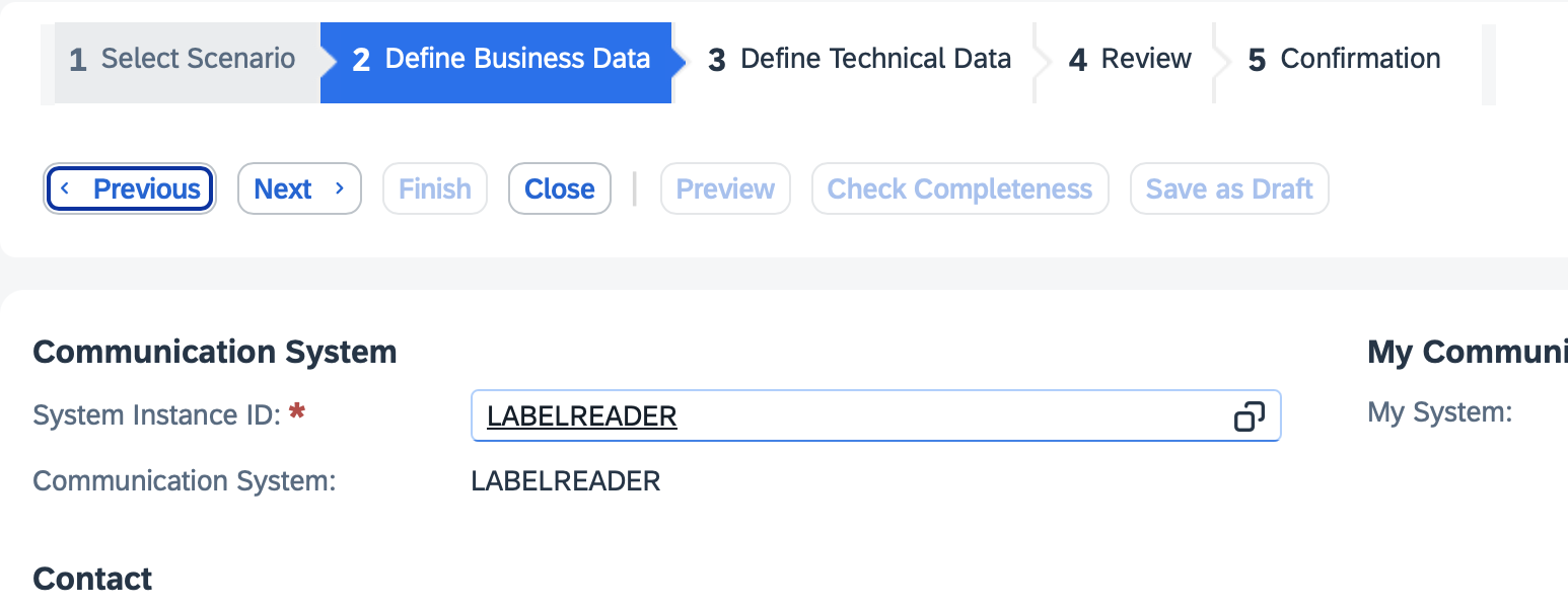 SAP Business ByDesign Communication Arrangement #2